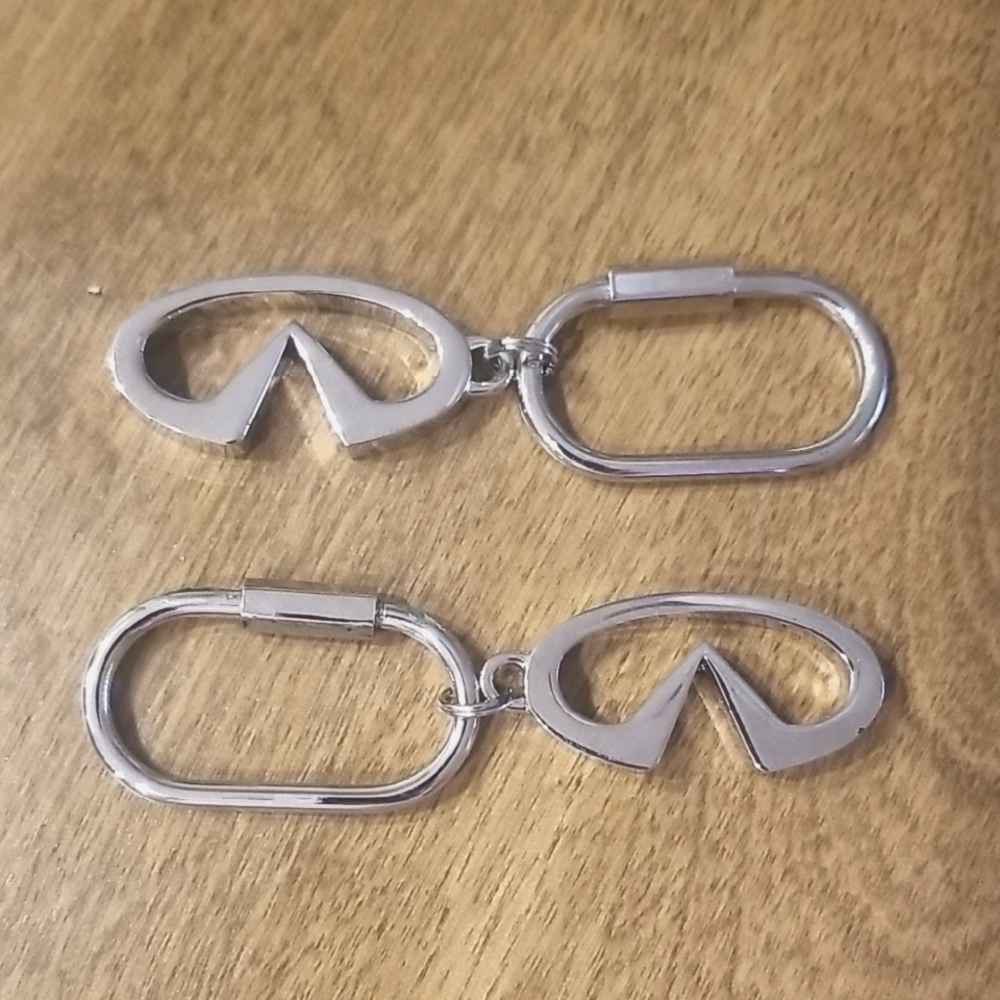2 Infiniti Logo Keychains